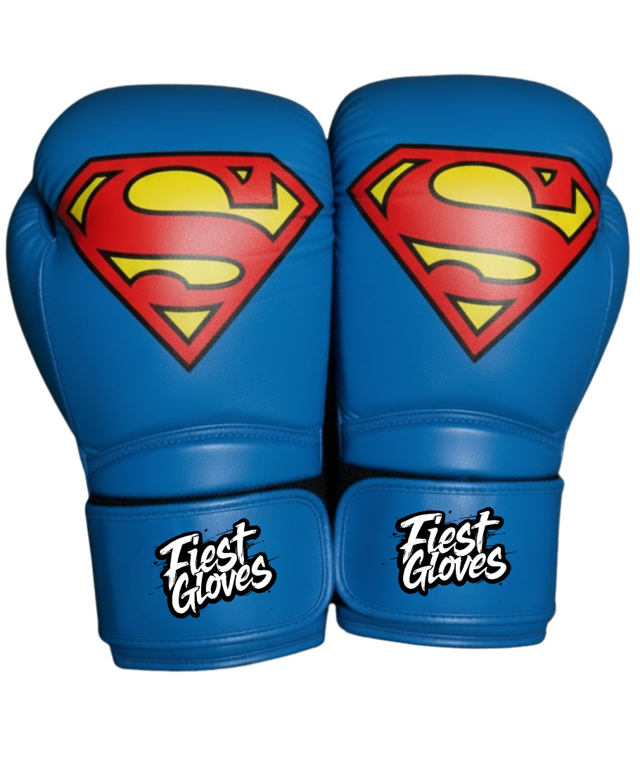 Fiest Winning Style Boxing Gloves Blue Sparring Velcro
