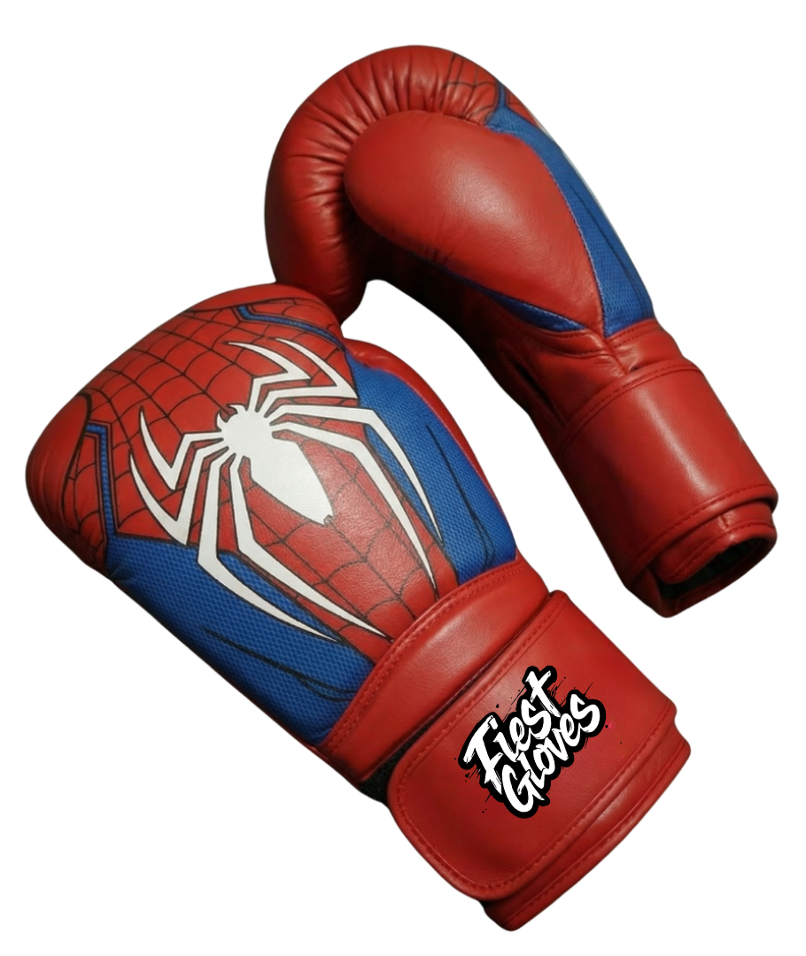 Fiest Winning Style Boxing Gloves Red/Blue Leather Velcro
