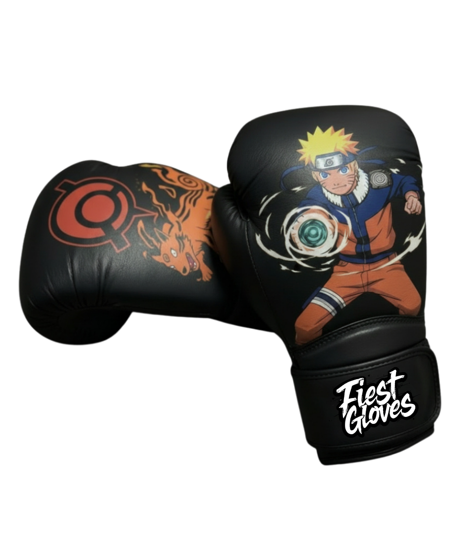 Fiest Winning Style Boxing Gloves Black/Orange Training Velcro