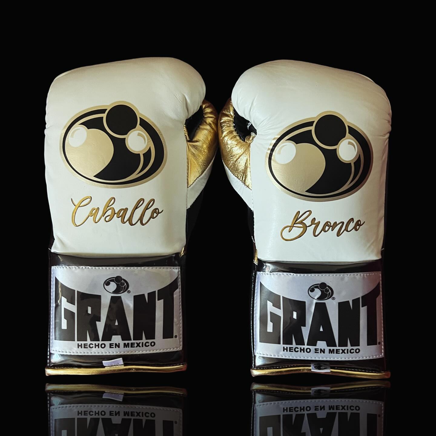 Grant Boxing Set White/Black/Gold Customizable Leather
