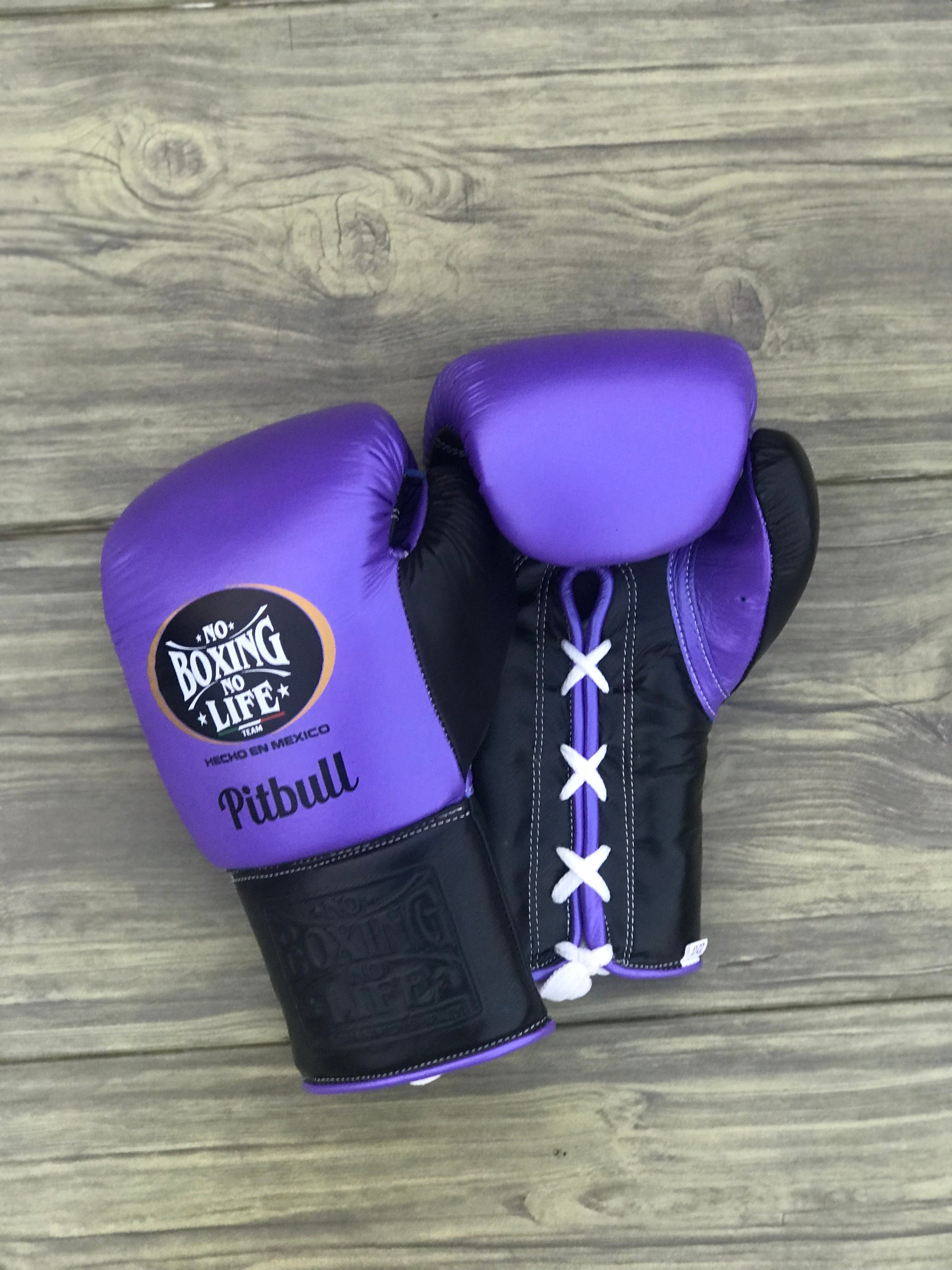 No Boxing No Life Boxing Gloves Purple/Black Comfort Leather