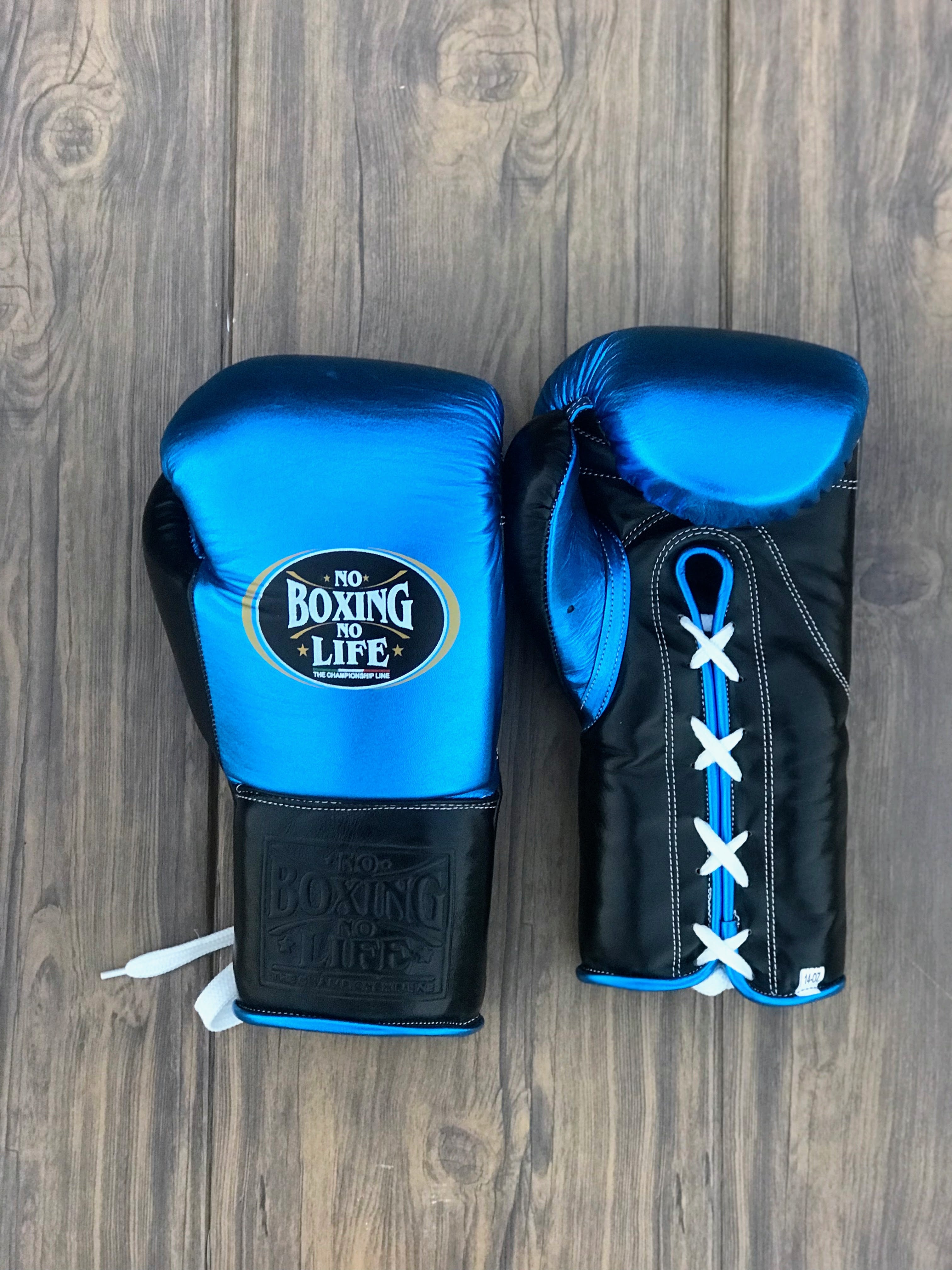 No Boxing No Life Boxing Gloves Blue/Black Sparring
