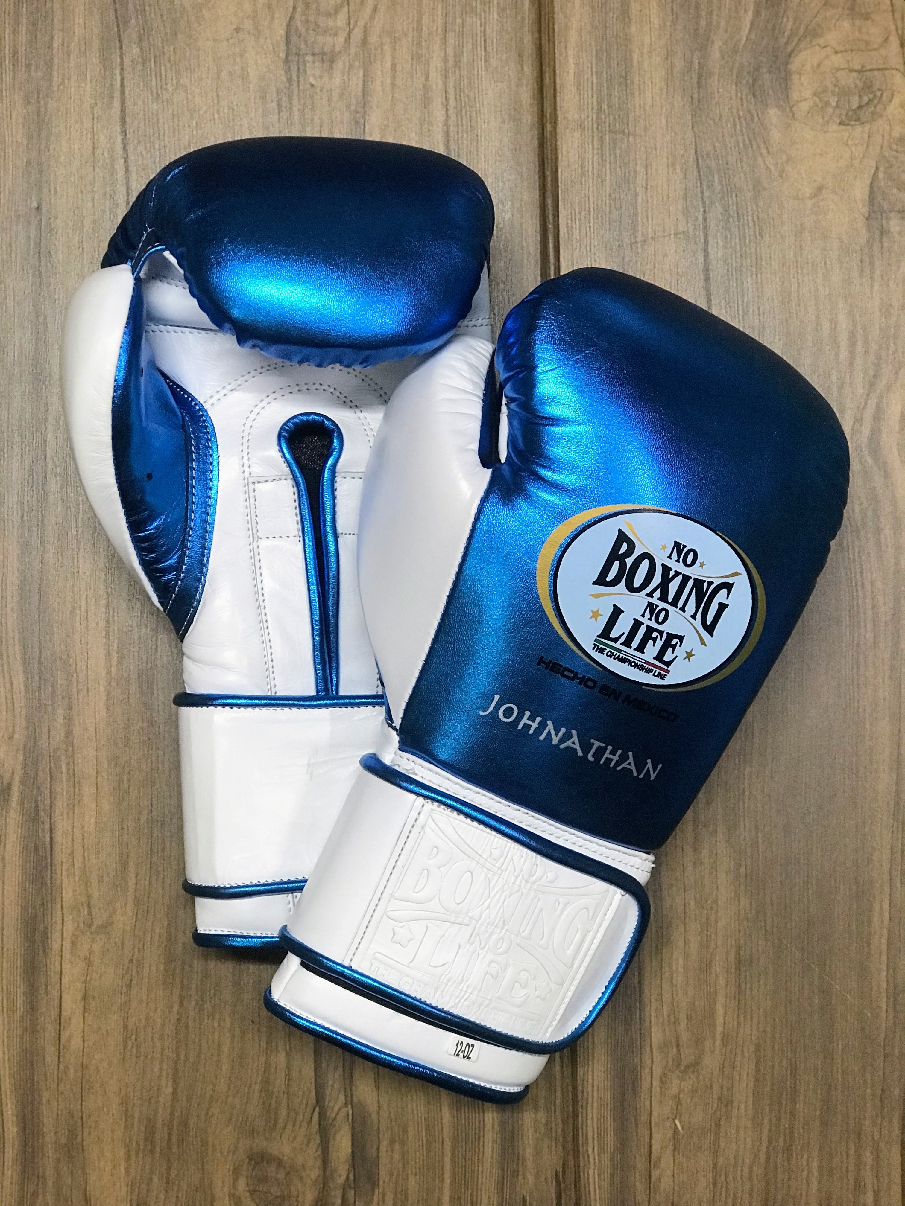 No Boxing No Life Boxing Gloves Blue/White Training
