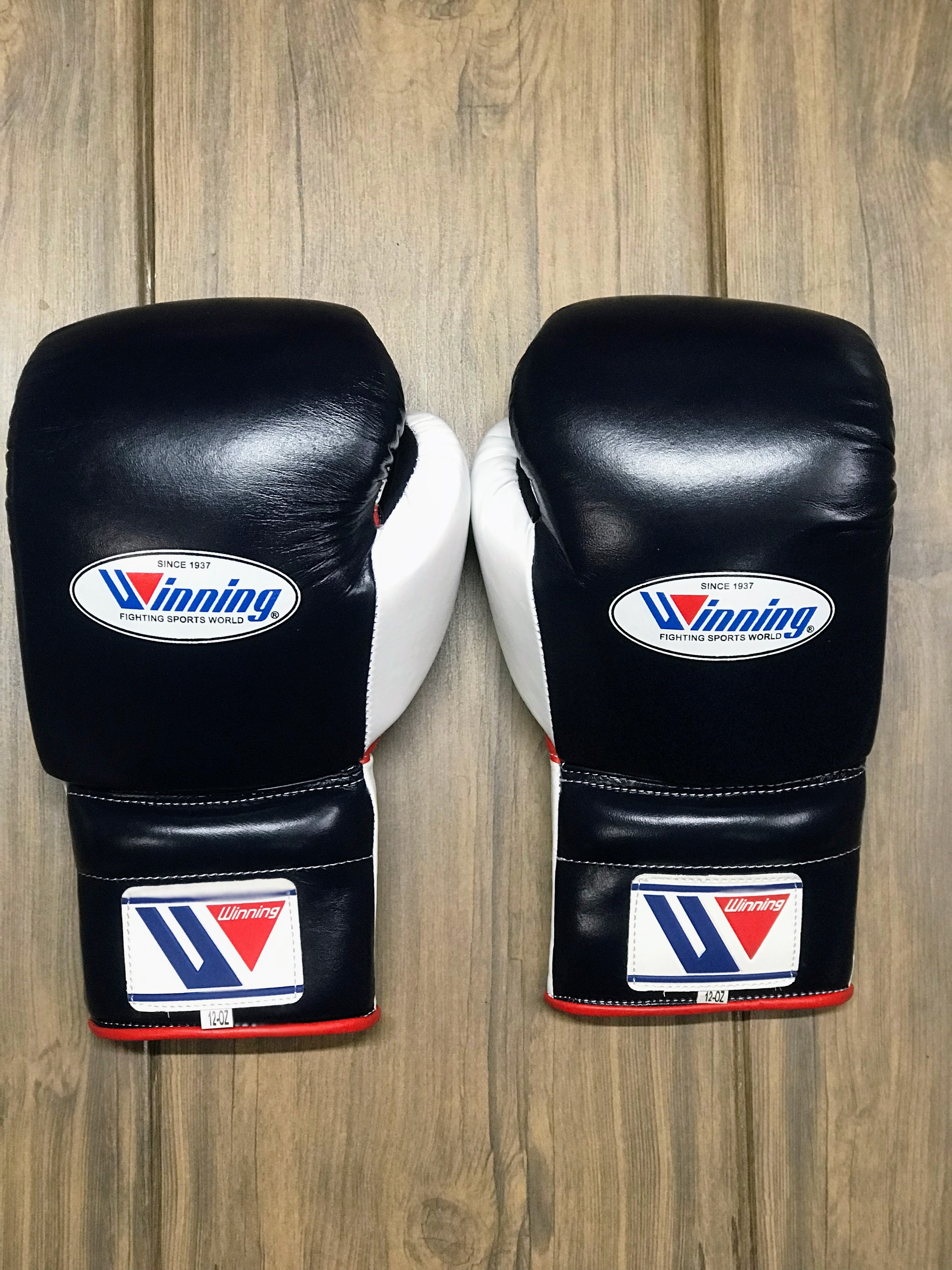 Winning Boxing Gloves Black/White/Red Customizable