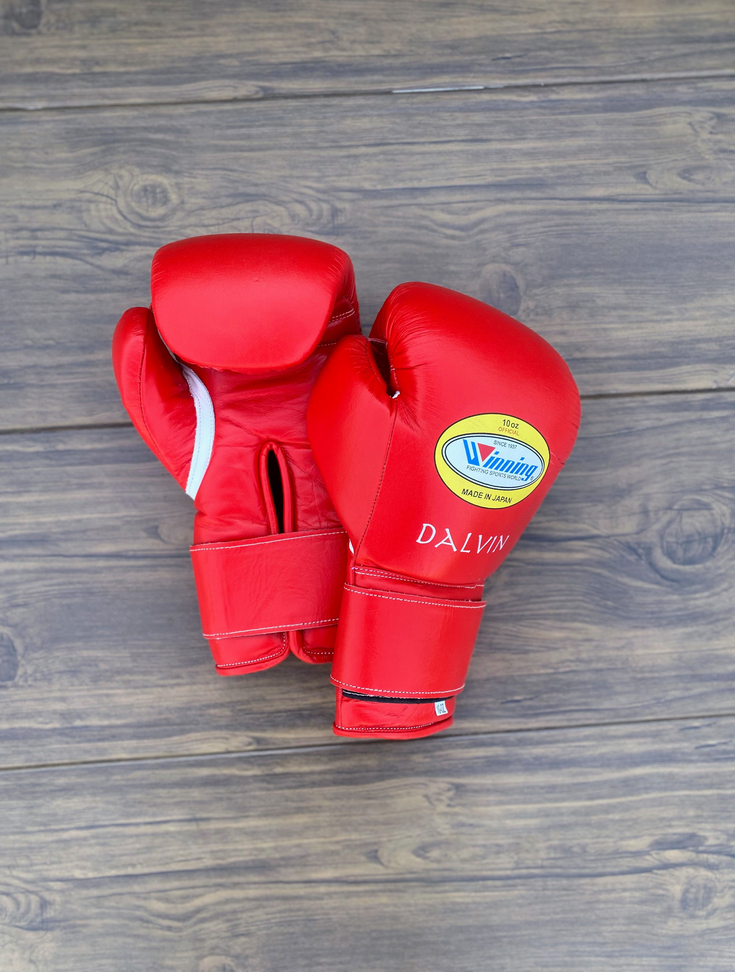 Winning Boxing Gloves Red Velcro 16oz