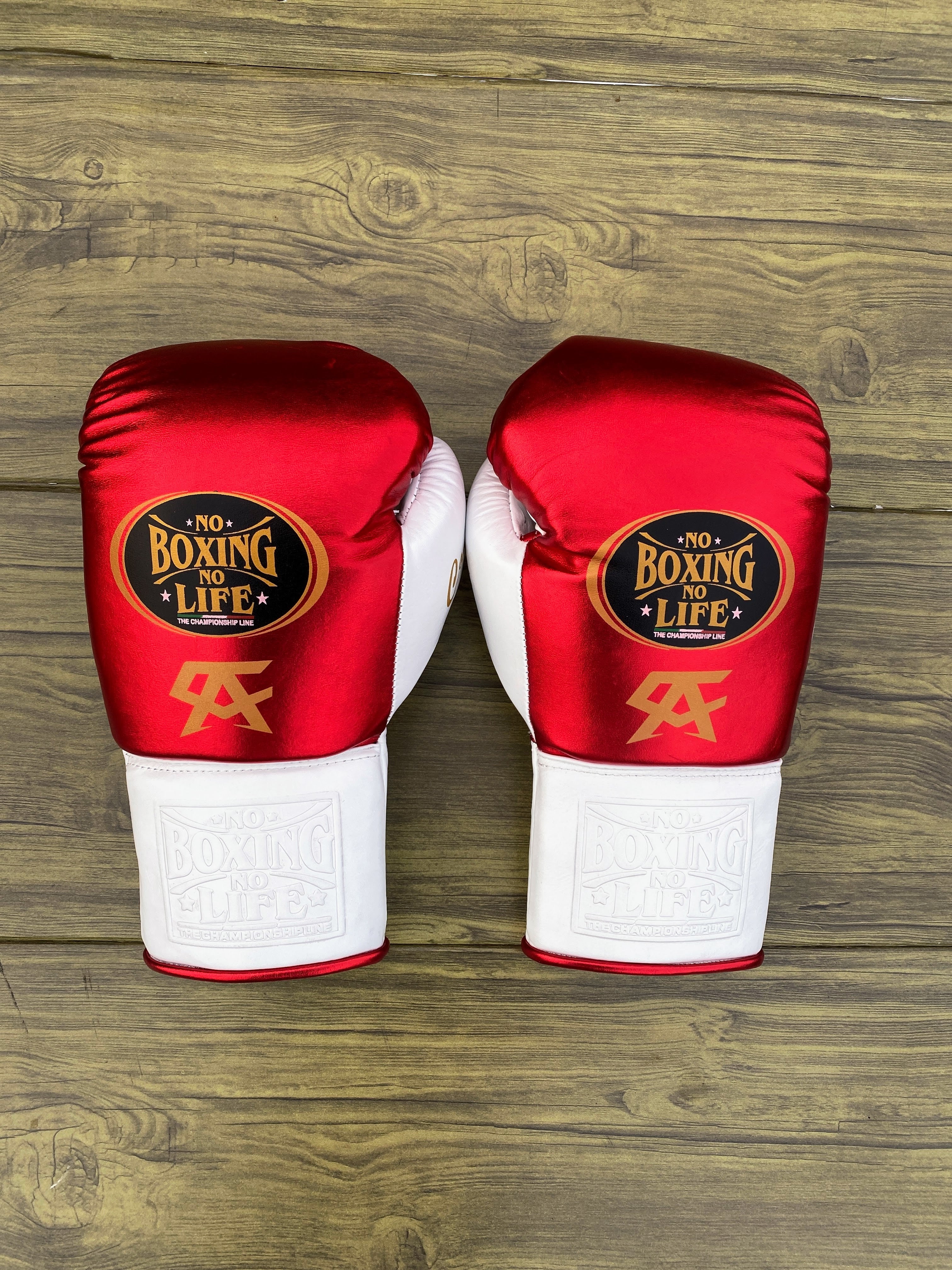 No Boxing No Life Boxing Gloves Red/White Sparring