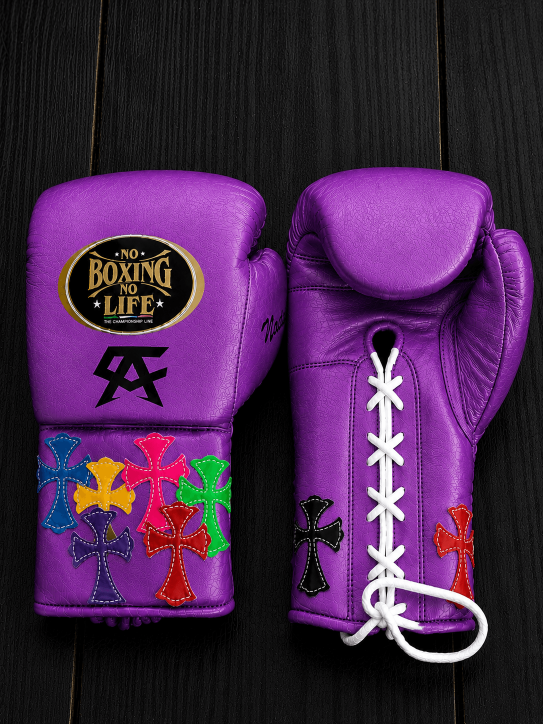 No Boxing No Life Boxing Gloves Purple Custom made