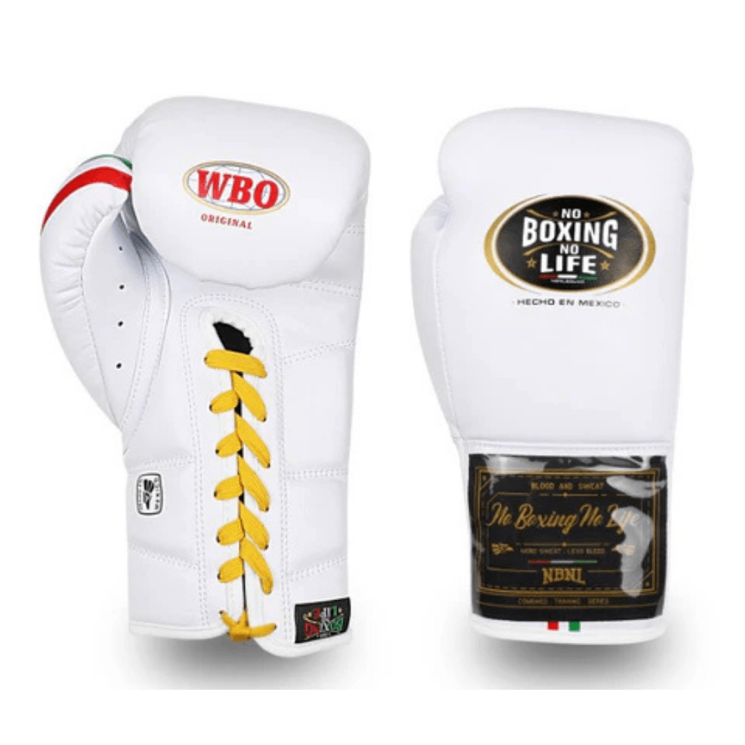 No Boxing No Life Gloves White Leather Gloves for Practice
