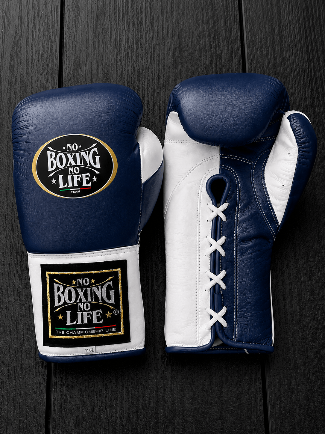 No Boxing No Life Boxing Gloves Dark-Blue/White Sparring