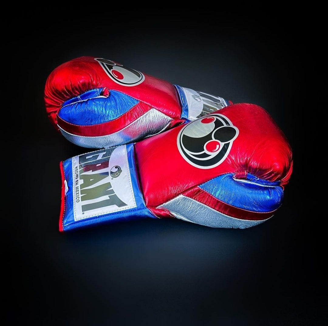 Grant Boxing Gloves Red/Blue/Silver Durable Leather