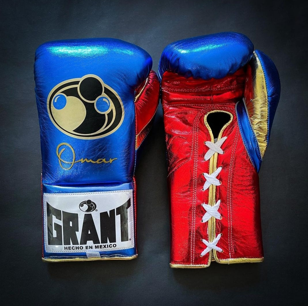 Grant Boxing Gloves Blue/Red/Gold Boxing Training