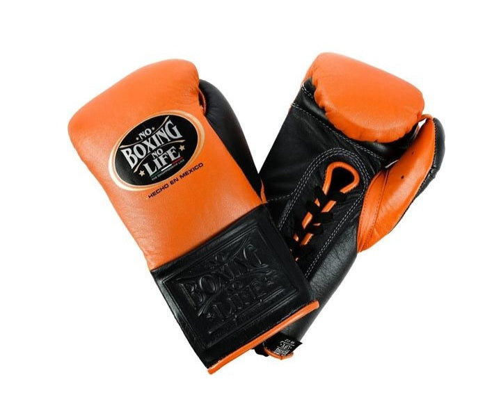 No boxing no life Orange/Black boxing gloves 4-24oz , premium soft-fit sparring gear