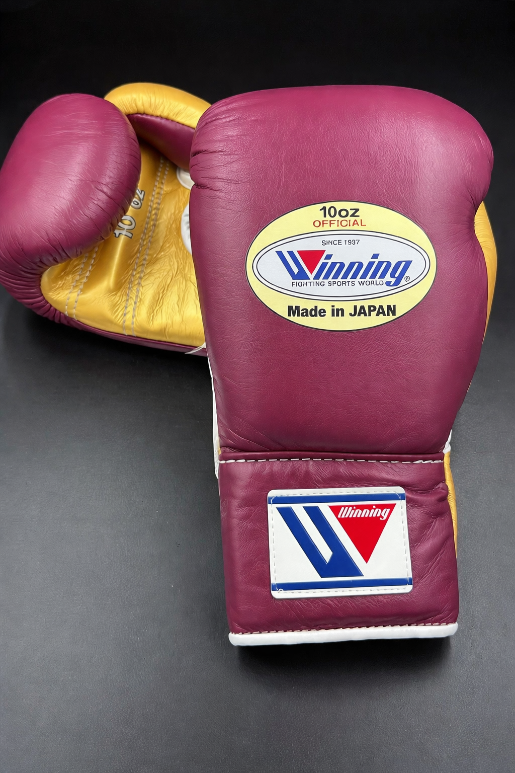 Winning Boxing Gloves Dark-Pink/Gold Leather Gloves for Daily Workouts