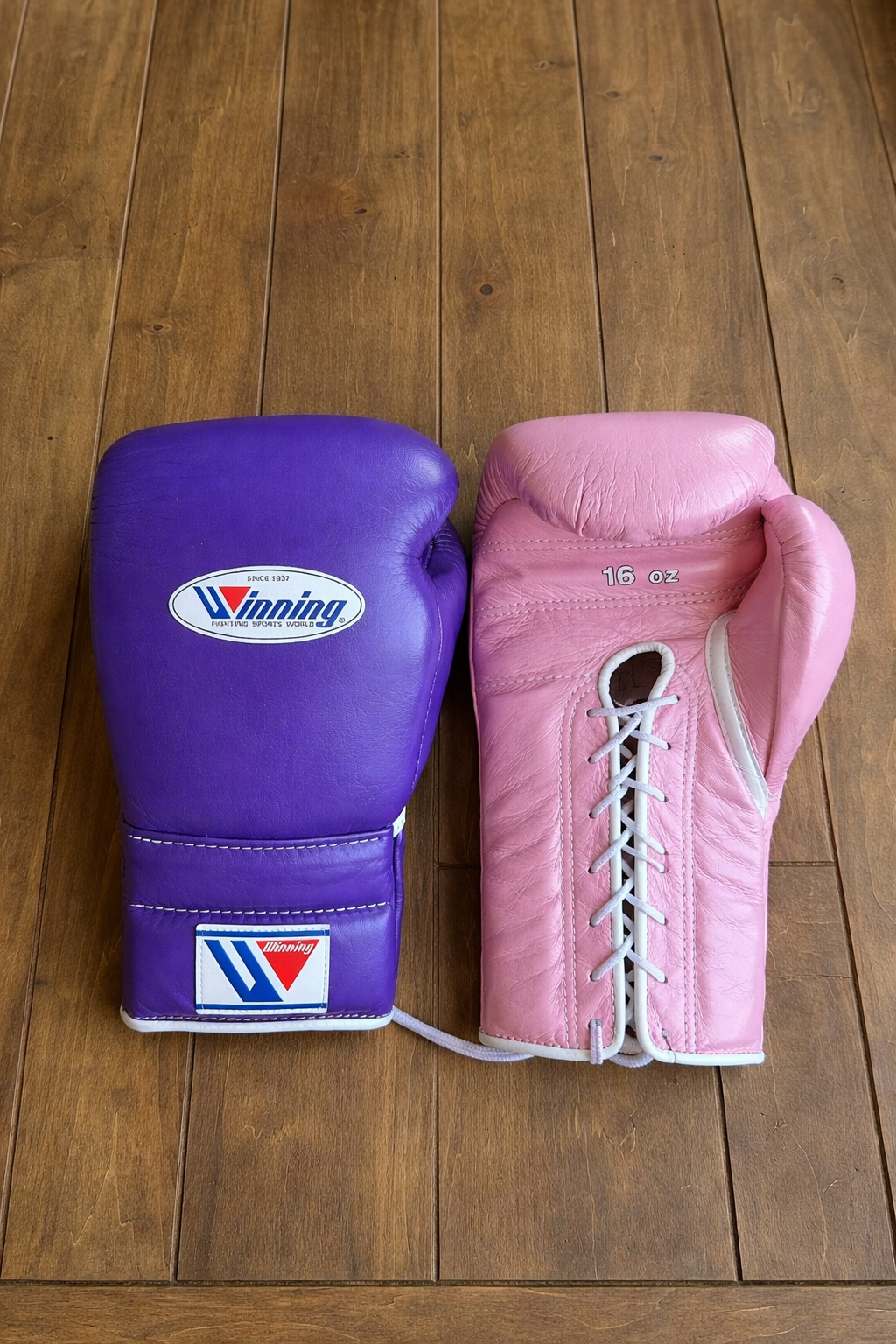 Winning Boxing Gloves Purple/Pink Leather Training Gloves for Boxing