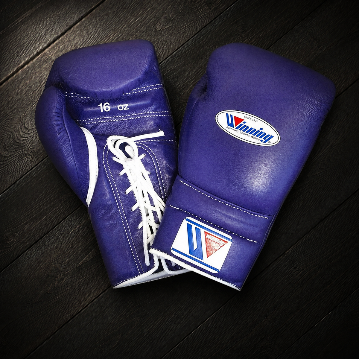 Winning Boxing Gloves Purple Training Gloves with Secure Wrist Strap