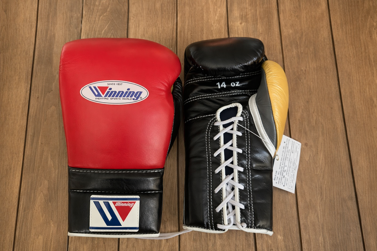 Winning Boxing Gloves Red/Black/Yellow Leather Gloves for Practice