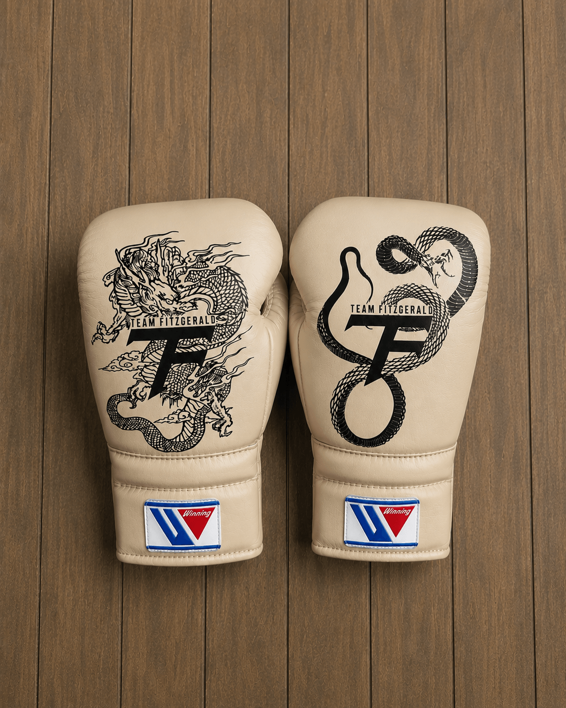 Winning Boxing Gloves Beige Customizable
