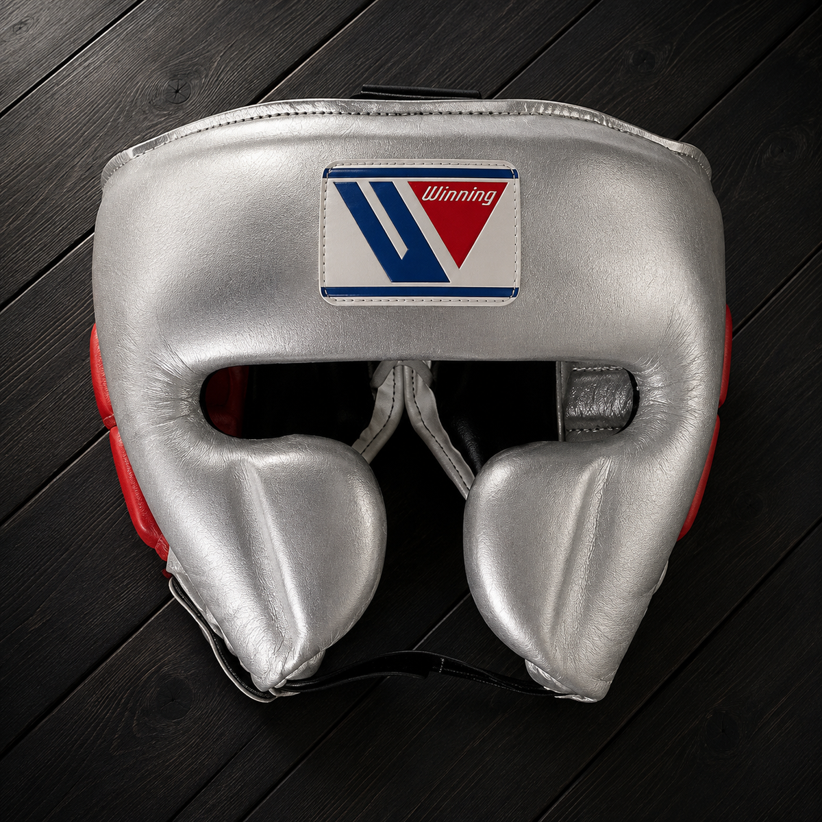 Winning Boxing Groinguard Silver/Red Groin Cup for Combat Drills