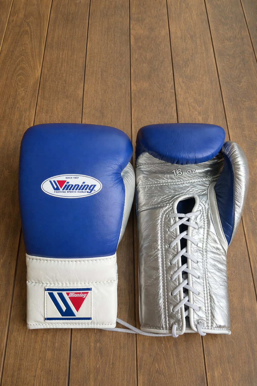 Winning Boxing Gloves Blue/Silver/White Customizable