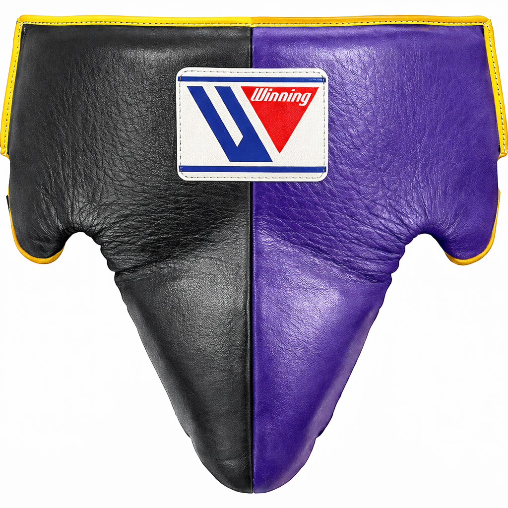 Winning Groin Protector Black/Purple Durable Leather