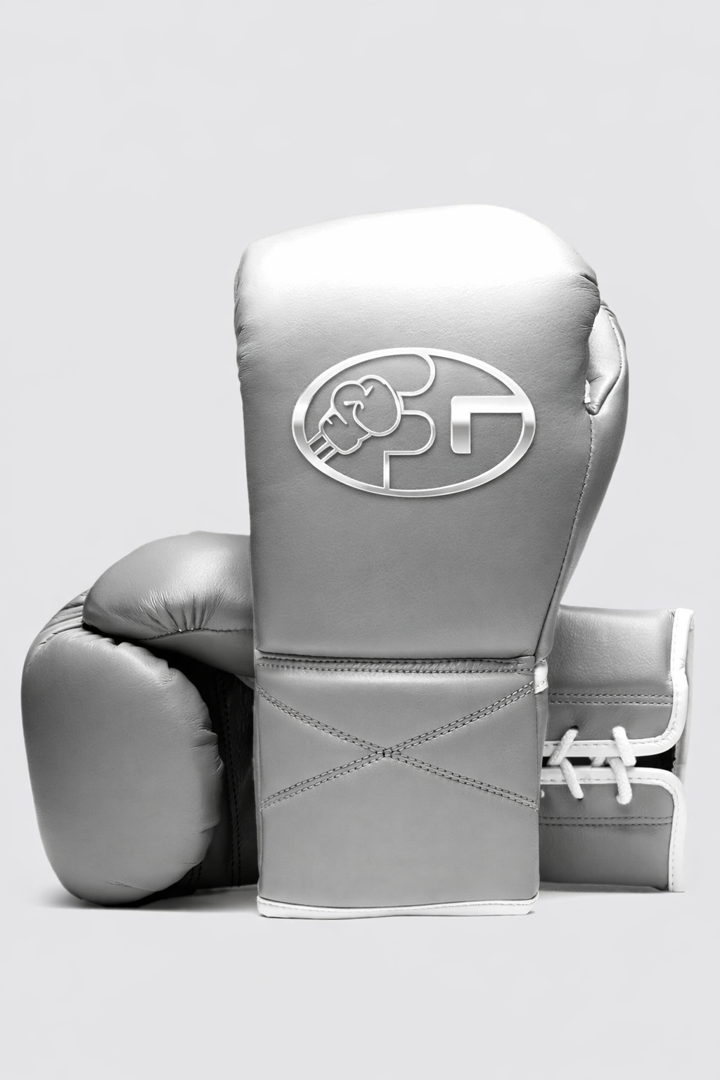 Fiest custom boxing gloves Grey white for heavy bag and sparring