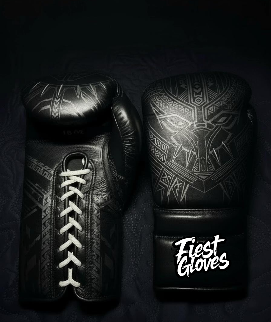 fiest boxing gloves black-silver for training and sparring