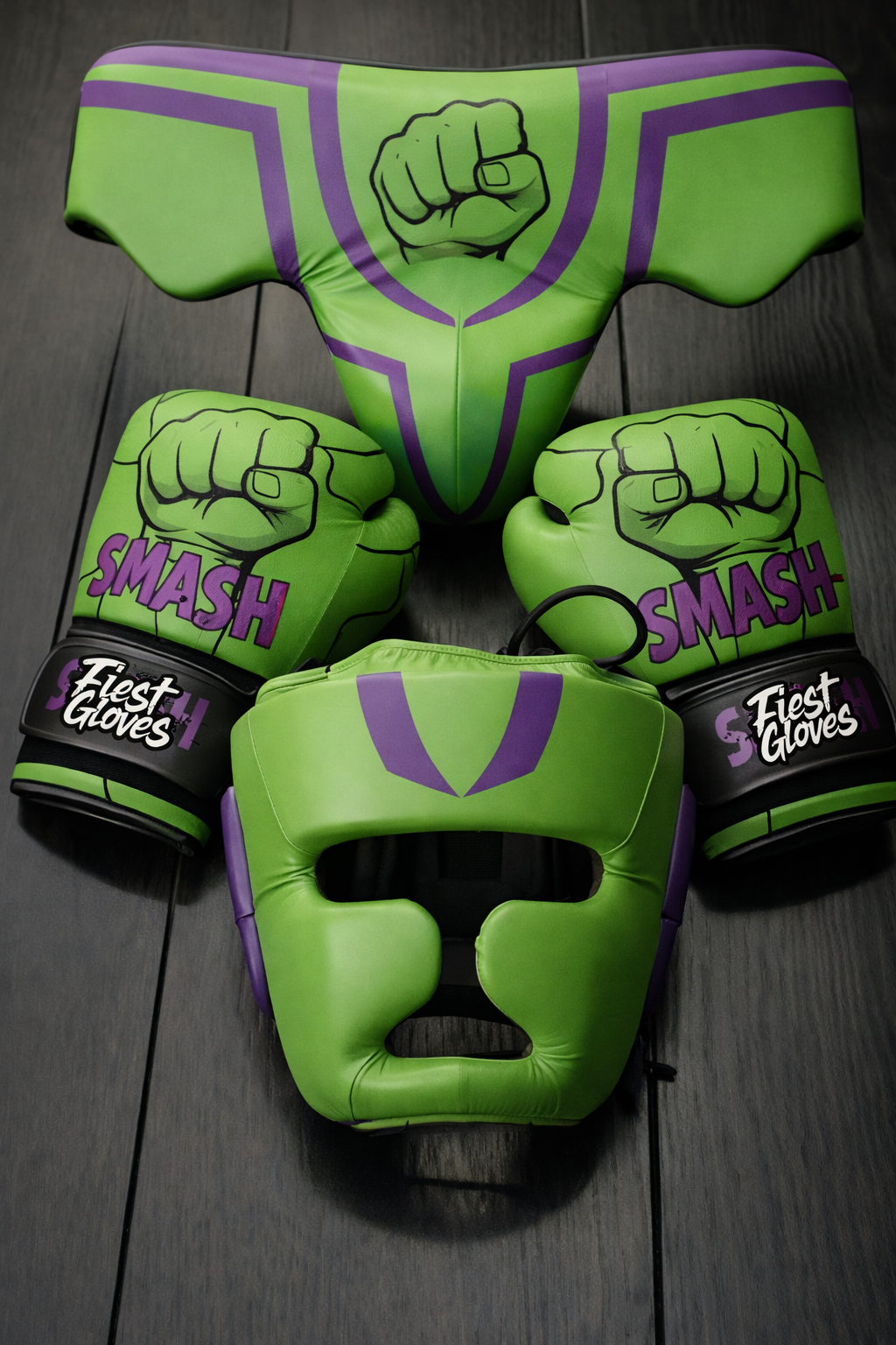 fiest boxing set green-purple-black professional training kit complete boxing gear