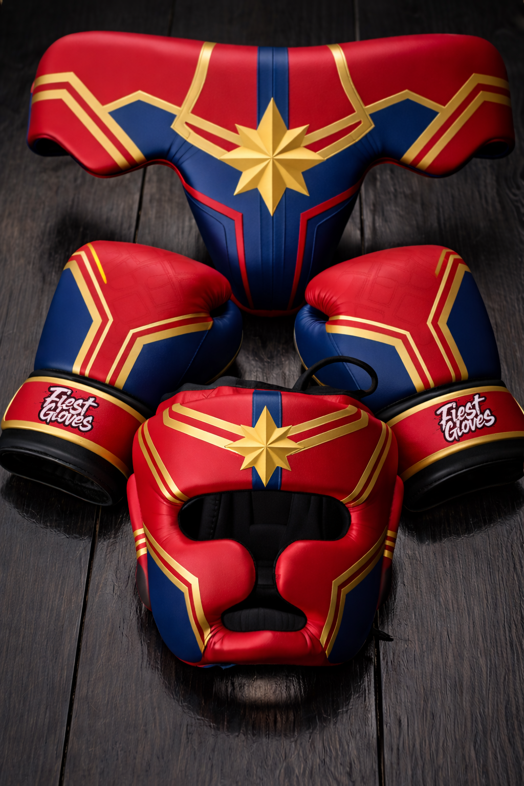 fiest boxing set red-blue-gold high quality complete boxing training equipment