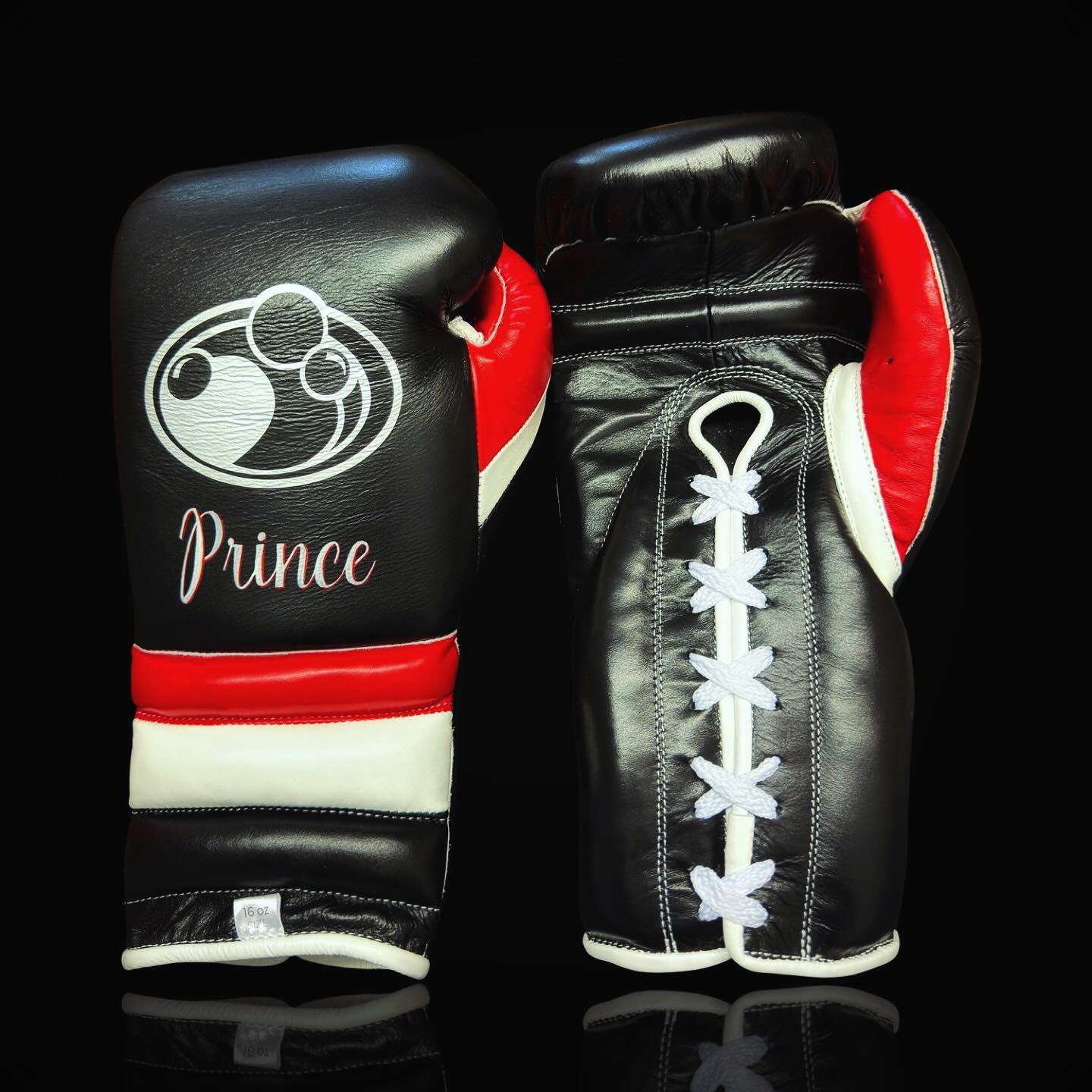 grant boxing gloves black/red/white front view premium leather professional training gloves