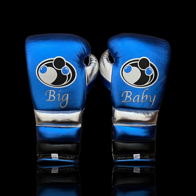 grant boxing gloves blue/black/silver back view custom training gloves for boxing
