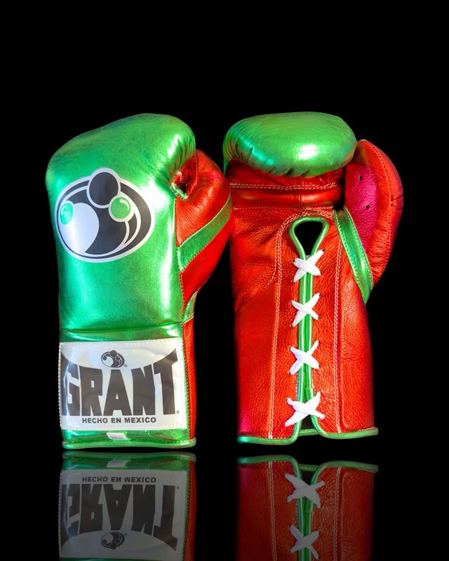 Grant Boxing Gloves Green/Orange Lace-Up Training