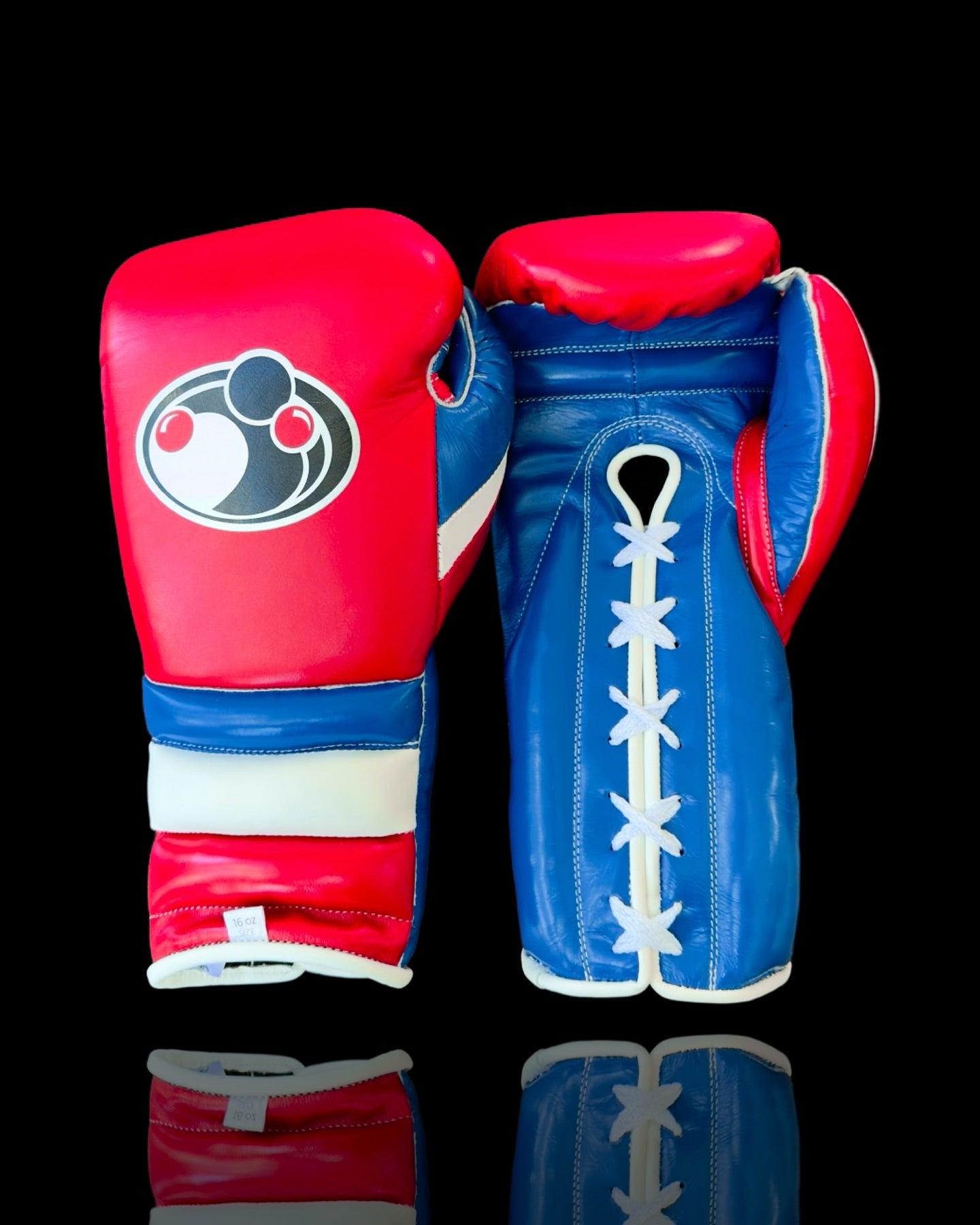 grant boxing gloves pink/blue/white front view professional sparring and training gear