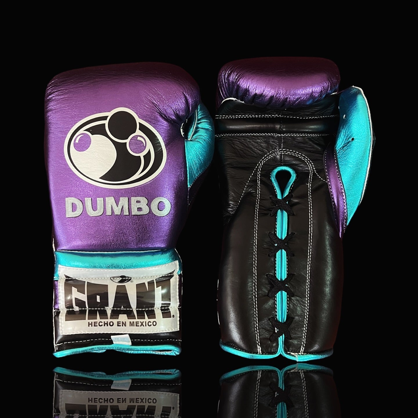 grant boxing gloves purple/black/blue front view custom training gloves for boxing