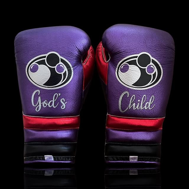 grant boxing gloves purple/black/red back view premium leather professional training gloves