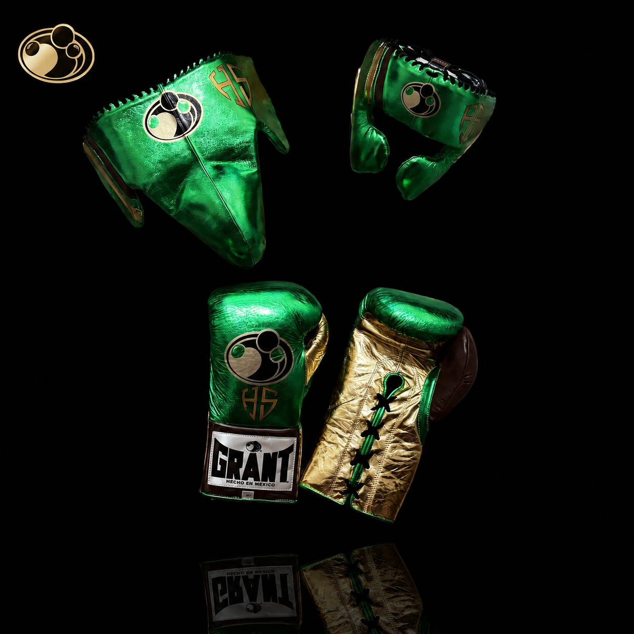 Grant Boxing Set Green/Brown/Gold Customizable