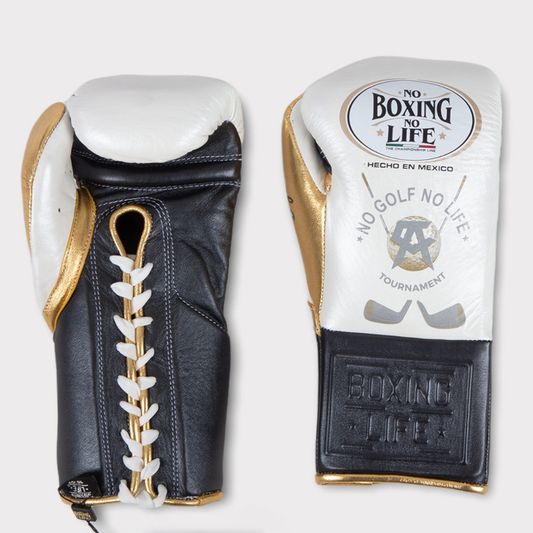 No boxing no life White/Black boxing gloves, premium soft-padding sparring training gear