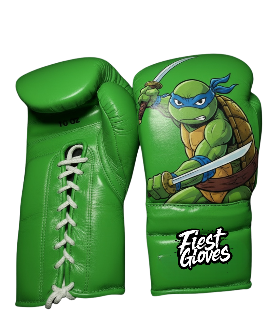Fiest Winning Style Boxing Set Green/Blue Top-Grade Leather