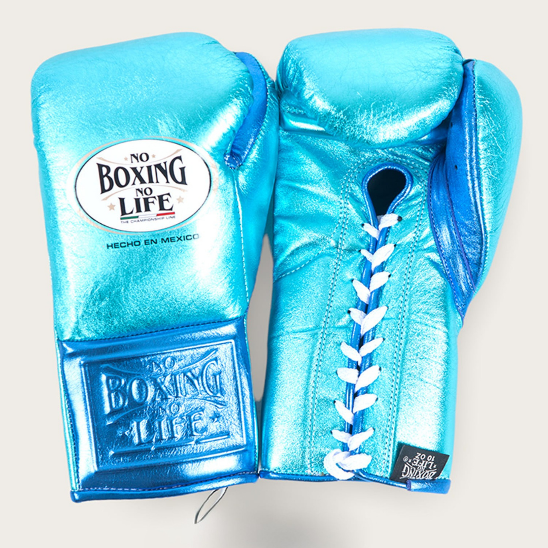 No boxing no life Blue boxing gloves 4-24oz , professional soft-fit sparring gear