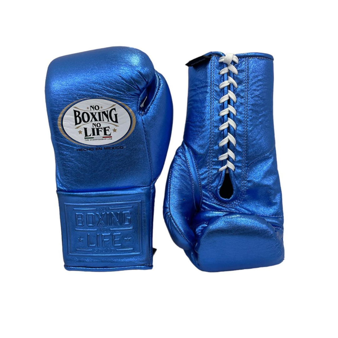 No Boxing No Life Boxing Gloves Blue Leather