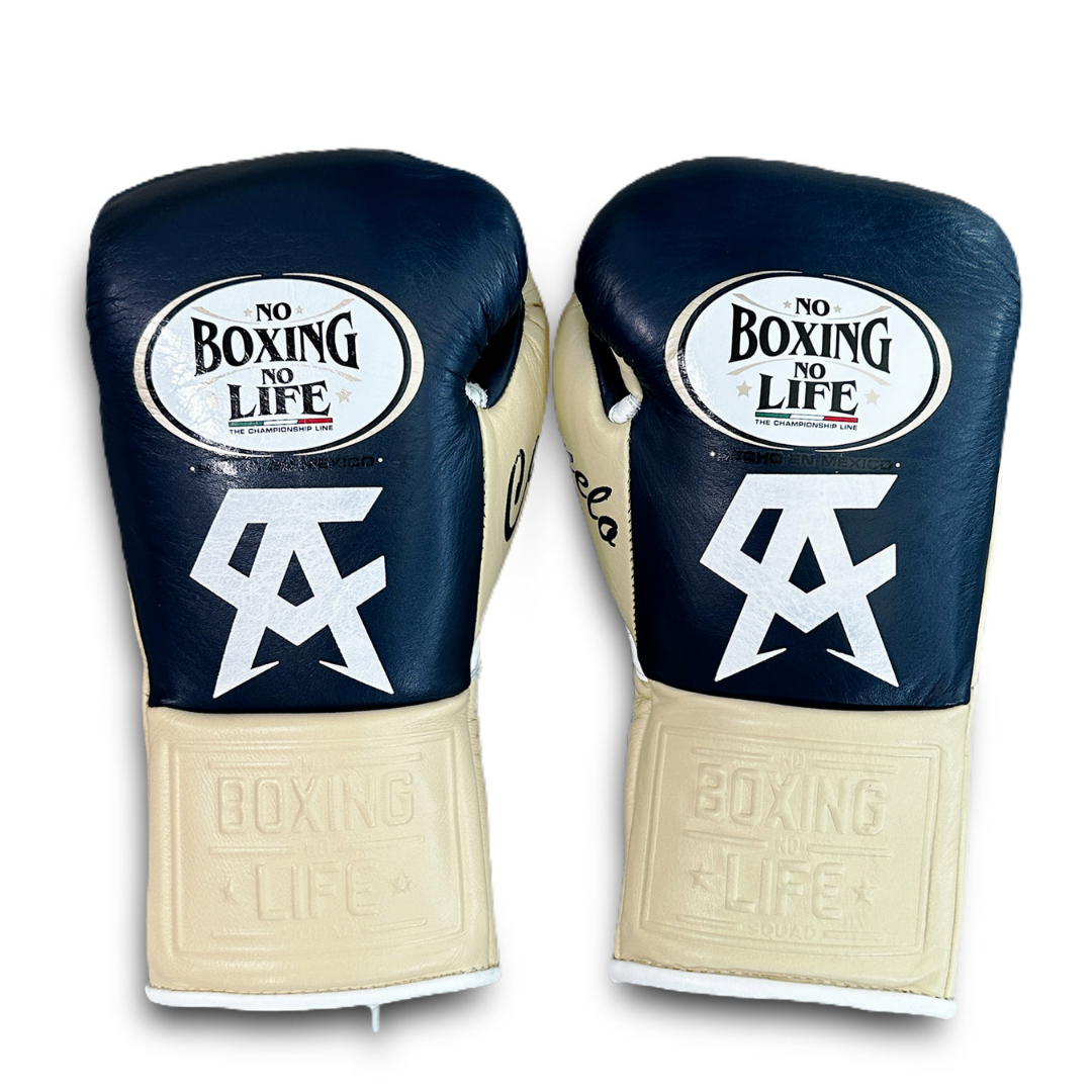 No Boxing No Life Boxing Gloves Dark-Blue/Beige Customizable