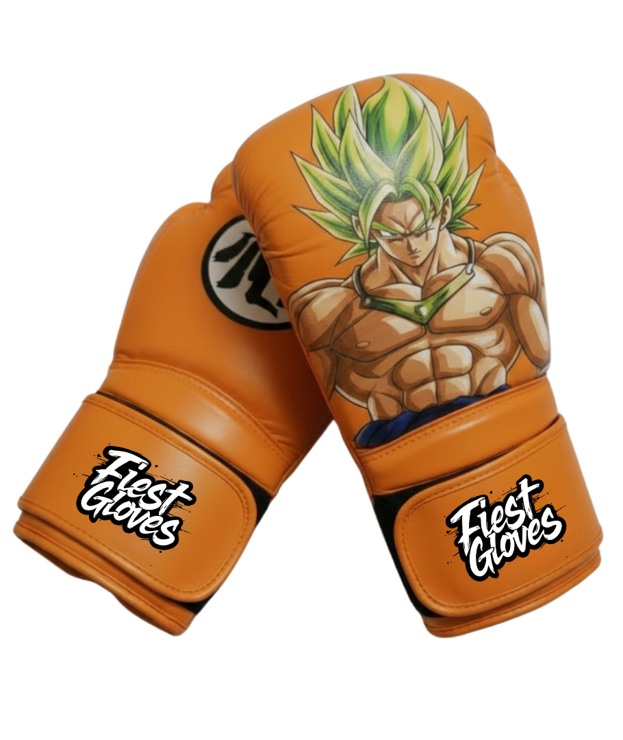 Fiest Winning Style Boxing Gloves Orange Custom made Velcro