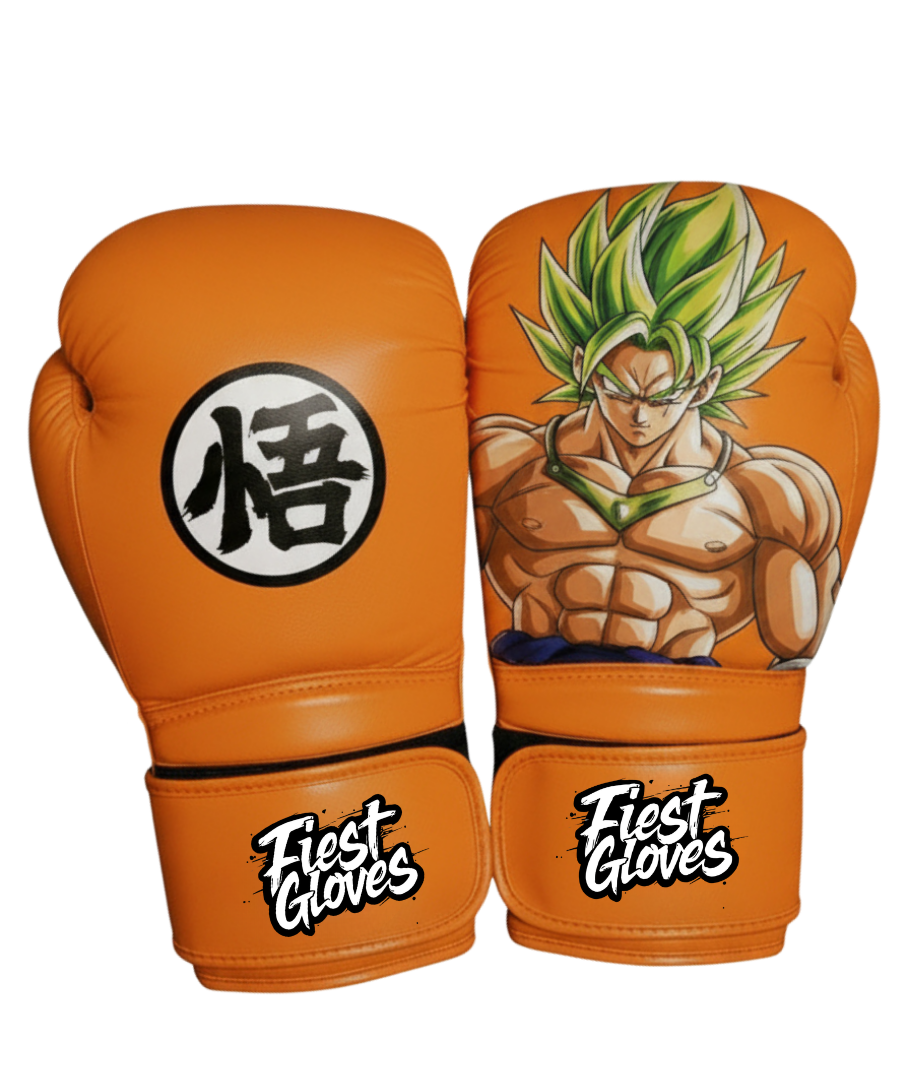 Fiest Winning Style Boxing Gloves Orange Custom made Velcro