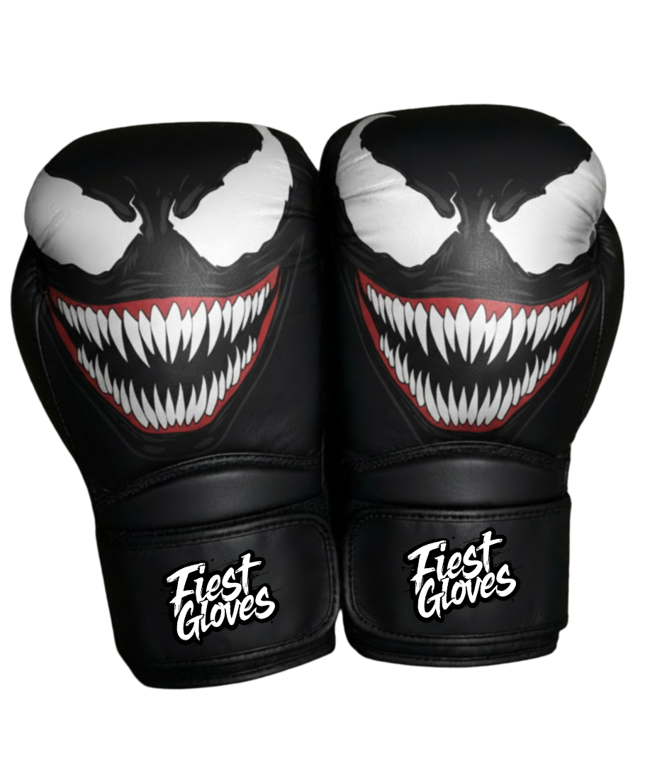 Fiest Winning Style Boxing Gloves Black Custom made Velcro