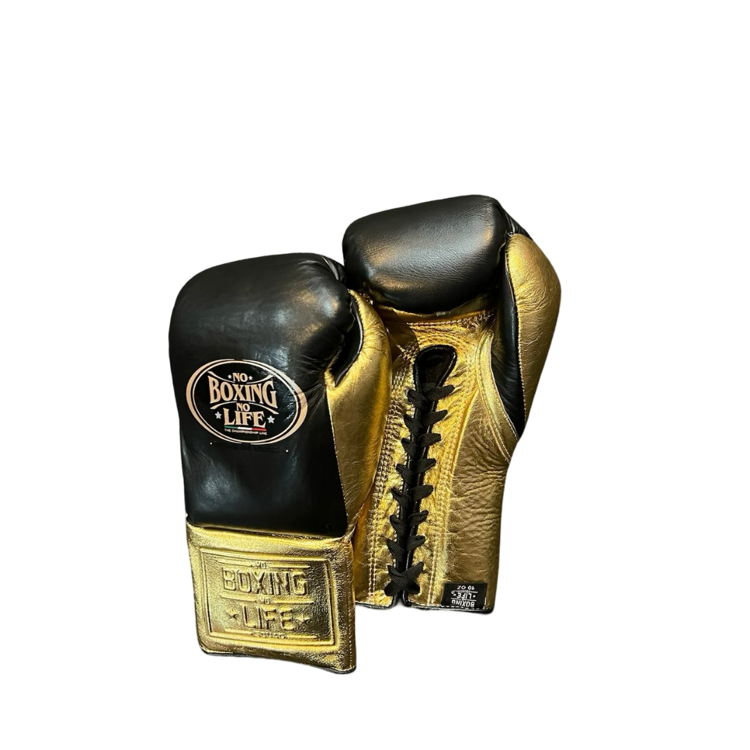 No boxing no life Black/Gold boxing gloves, soft-padding sparring gear