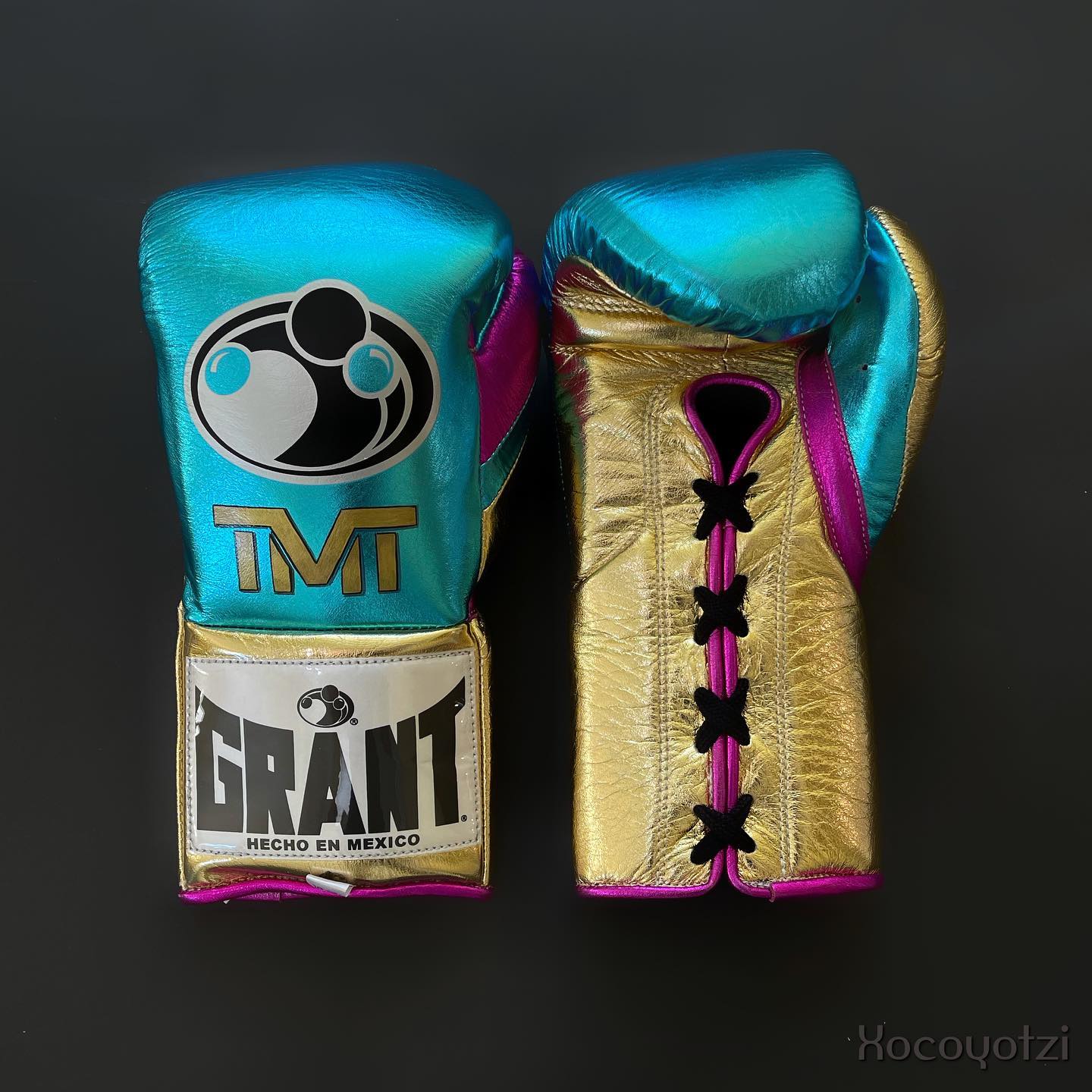 Boxing Gloves Set, Sky Blue/Gold Boxing set, Boxing Head Guard