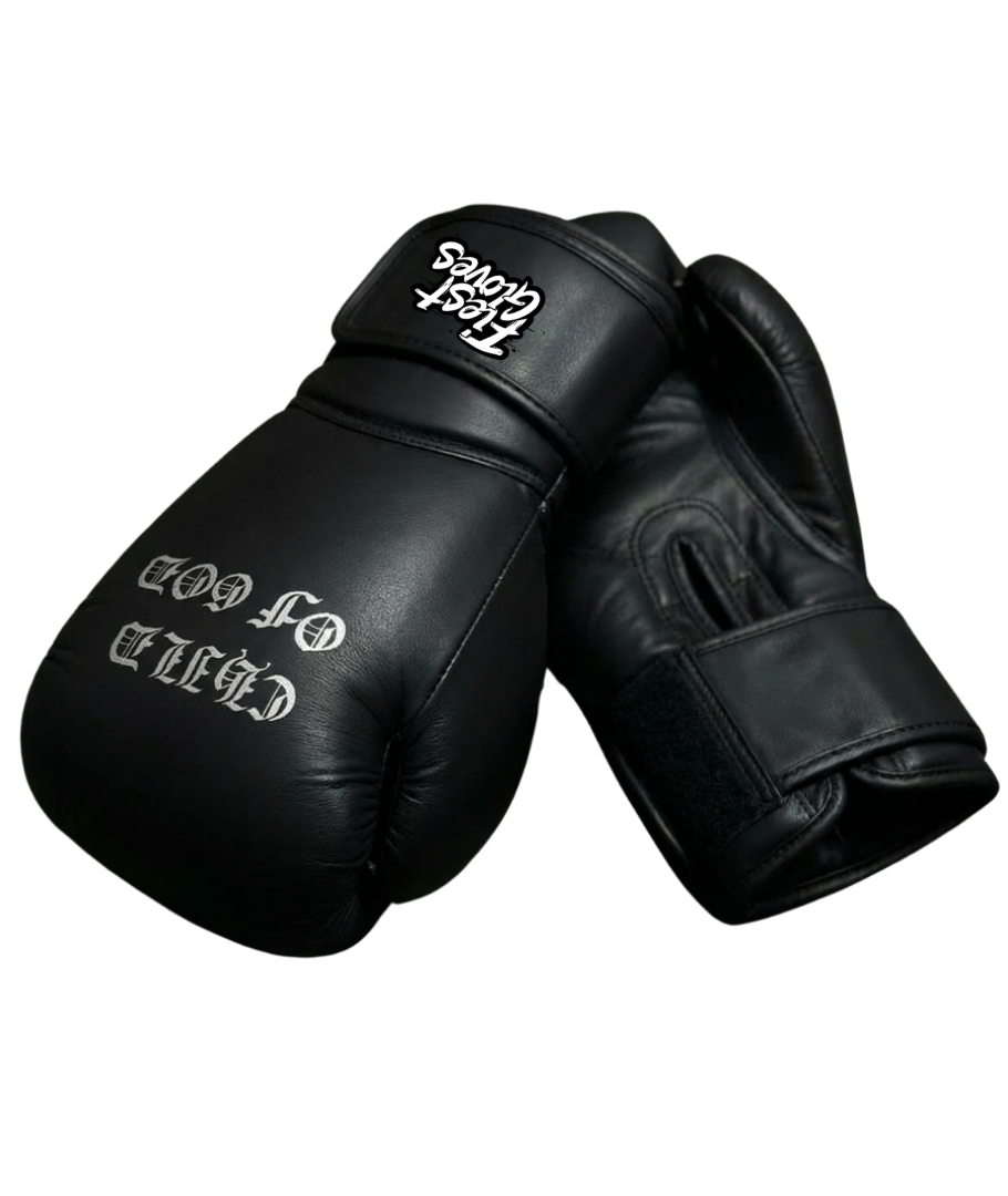 Fiest Winning Style Boxing Gloves Black 16oz Velcro