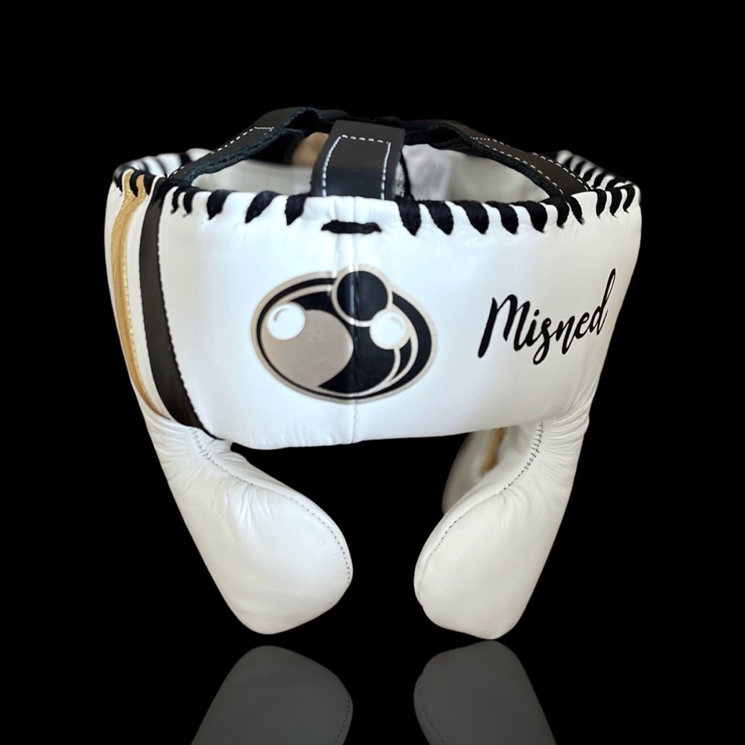 Boxing Gloves Set, White/Gold Boxing set, Boxing Head Guard