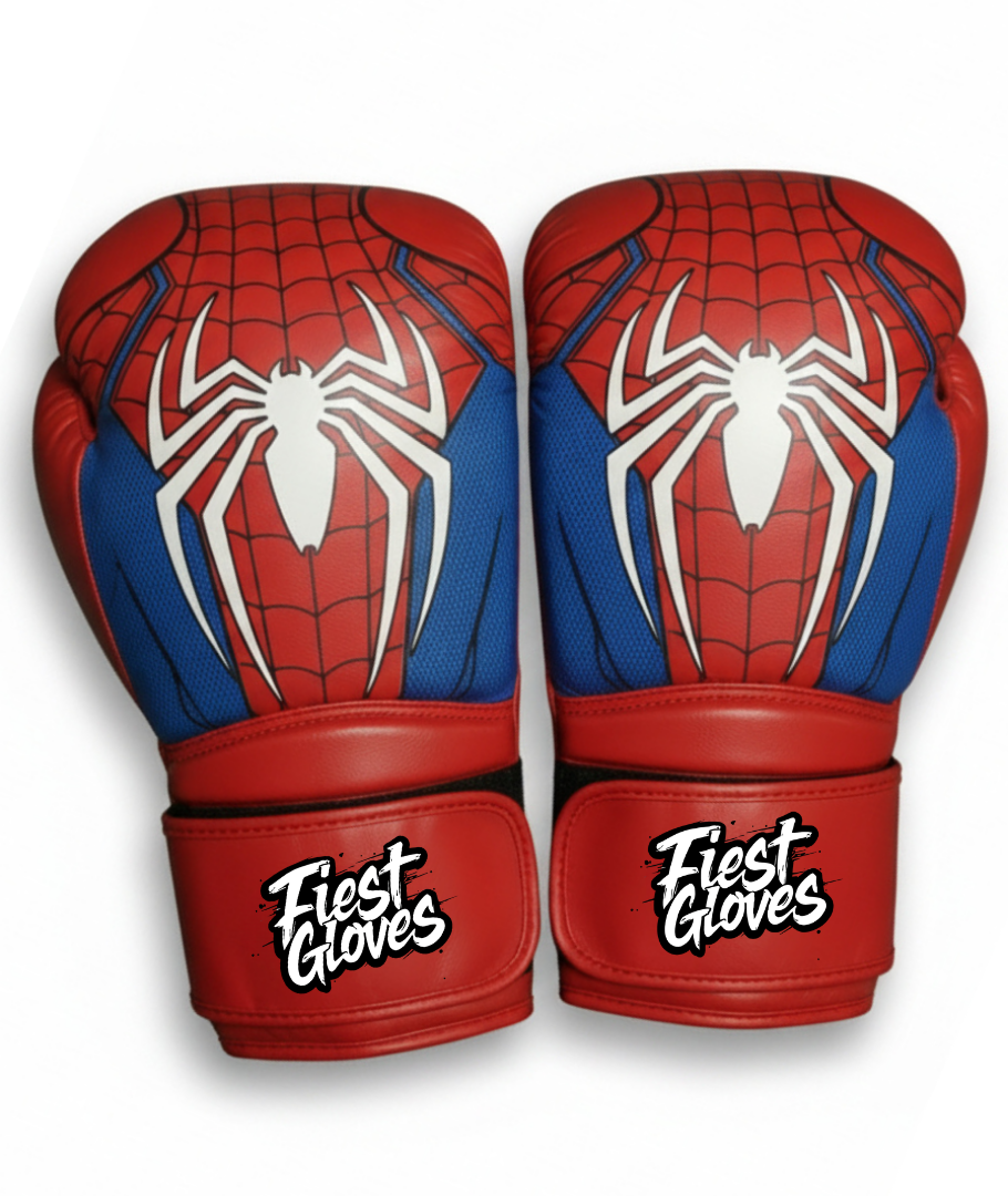 Fiest Winning Style Boxing Gloves Red/Blue Leather Velcro
