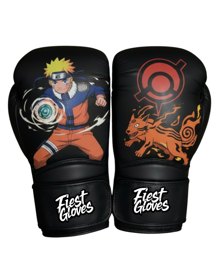 Fiest Winning Style Boxing Gloves Black/Orange Training Velcro
