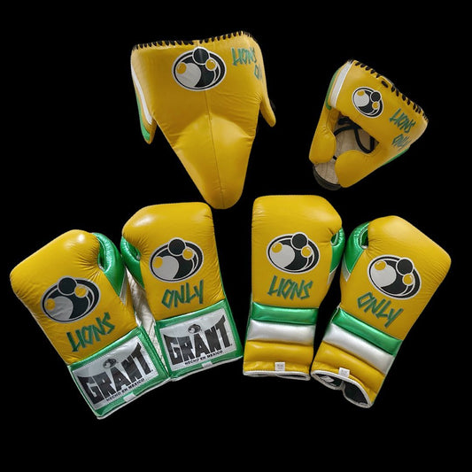 Boxing Gloves Set, Yellow/Green Boxing set, Boxing Head Guard